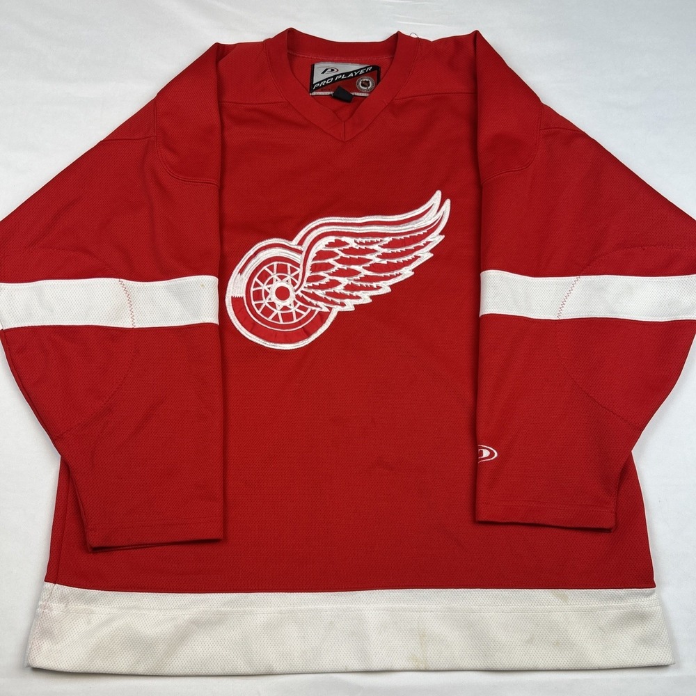 Vintage Detroit Red Wings Jersey Men's Large Pro Player NHL Hockey Red Stitched